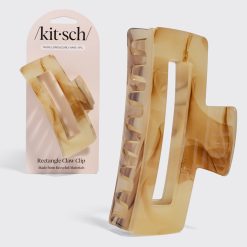 Chocolate Marble Open Shape Claw Clip - Jumbo